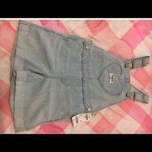 Girls Oshkosh B'gosh shorts overalls size 4T NWT